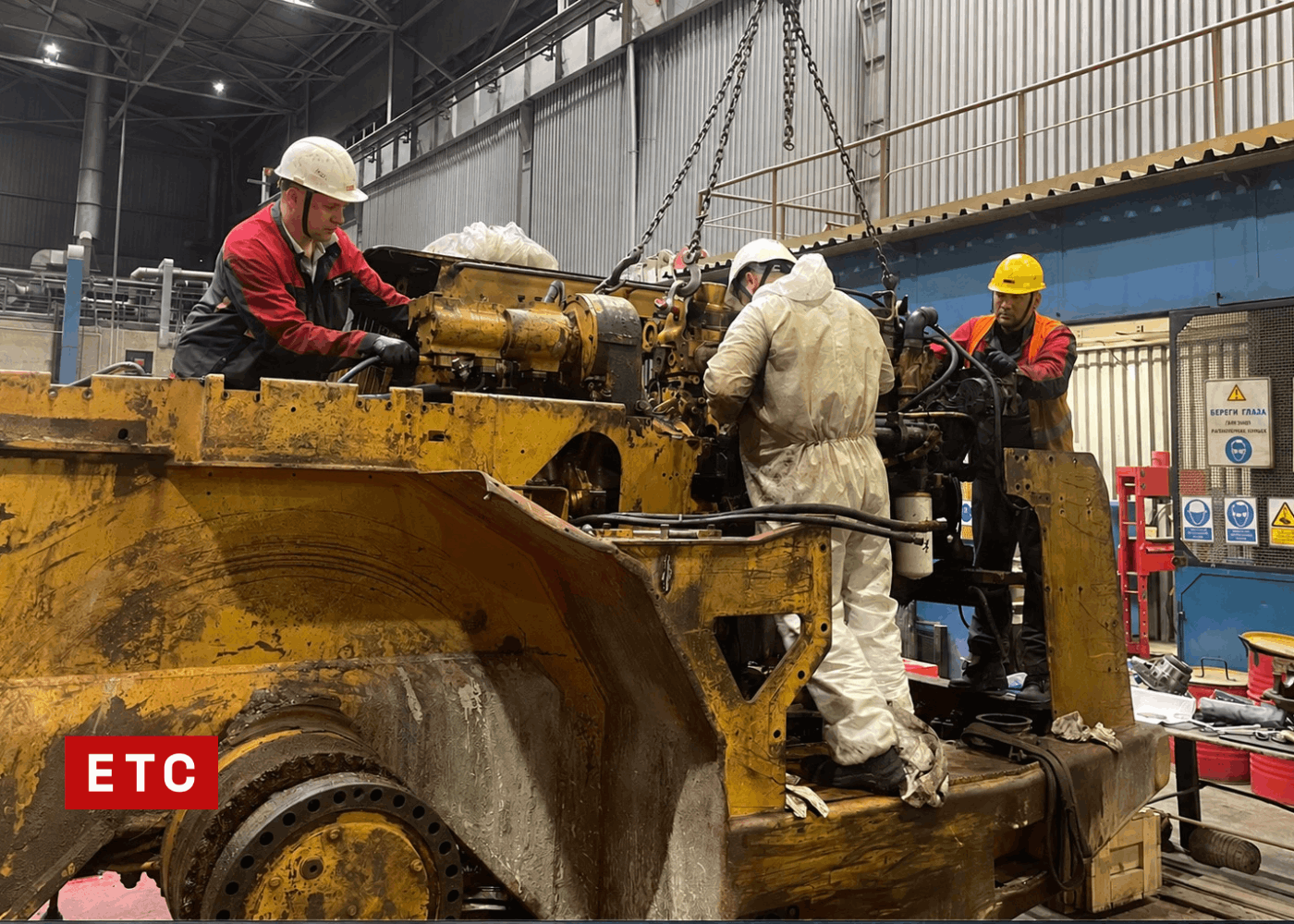 Специалисты ЕТС приступили к полной разборке подземного самосвала Caterpillar AD30 на одном из ведущих горнодобывающих предприятий России.